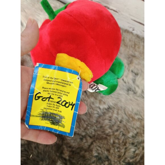 Fruit Of The Spirit‎ "Adam The Apple" Plush Toy 2004 Messiah Messengers 7" - Picture 7 of 8